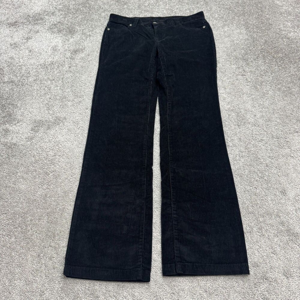 Columbia Bootcut Corduroy Pants Womens 6 Black Cotton Mid Rise Classic Outdoor